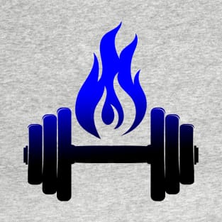 Blue Flame with Black Free Weight T-Shirt